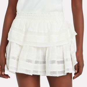 LoveShackFancy White Ruffle Skirt